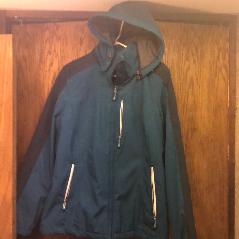 Womens ZeroXposur Teal and Black Winter Coat